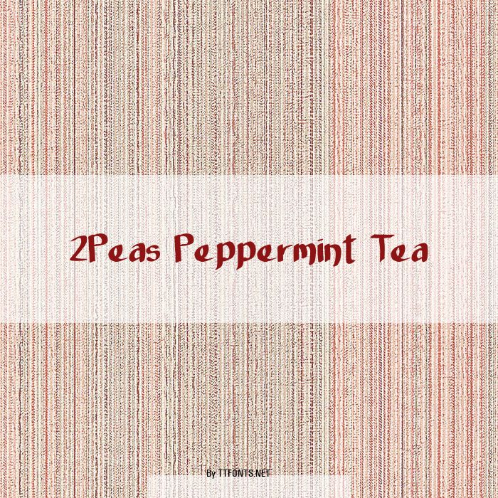 2Peas Peppermint Tea example